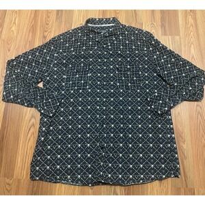 Cowboy Hardware Shirt Mens Extra Large Western Skull Snap Button